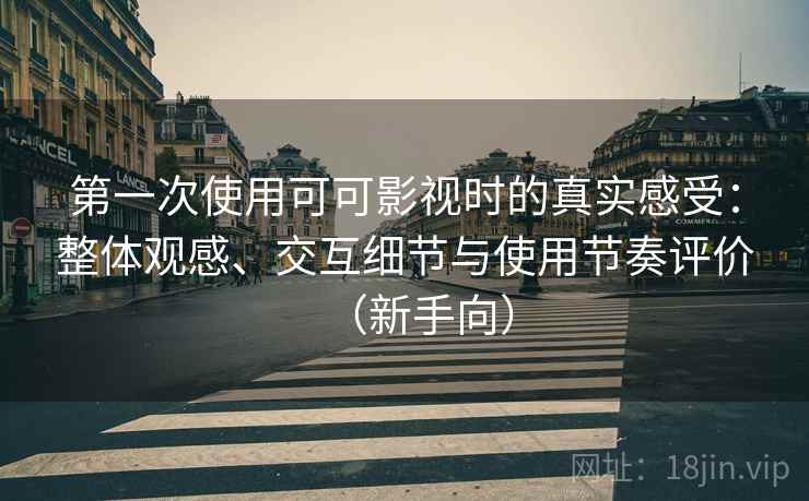 第一次使用可可影视时的真实感受：整体观感、交互细节与使用节奏评价（新手向）