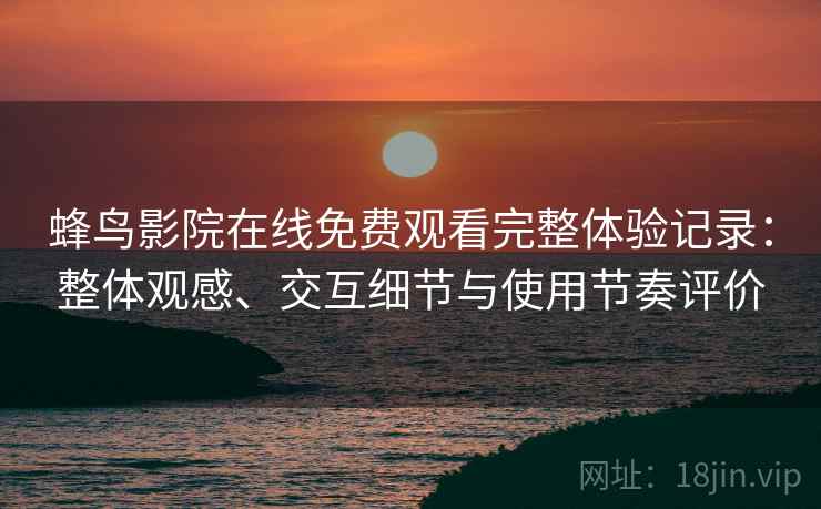 蜂鸟影院在线免费观看完整体验记录：整体观感、交互细节与使用节奏评价